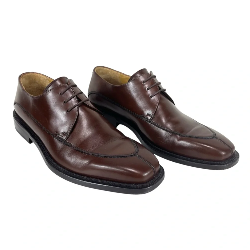Mezlan Men 8M Torello Brown‎ Leather Square Toe Oxford Dress Shoes Spain